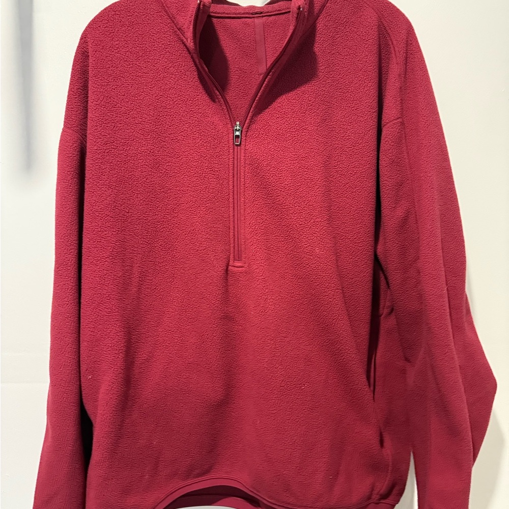 Men's Red Half-Zip Sweater